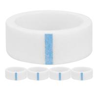 FRCOLOR Ruban Adhésif Pour Extensions De Cils Respirant En Tissu Non Tissé Blanc 1,2 Cm x 4,3 M, Lot De 5, Bande Adhésive Douce Pour Paupières, Fournitures Professionnelles Pour Salon De Maquillage