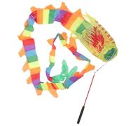 FRCOLOR Ruban de Danse Chinoise 3 M Bâton 45 CM Accessoire de Performance pour Garçon et Filles Streamer Résistant à l'usure de Gymnastique et Jeu de Jonglerie pour Couleur Aléatoire