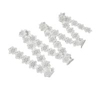 FRCOLOR Ruban de Dentelle Perlée en Organza 2 Yards Bordure Brodée à Fleurs 3d avec Perles Applique en Tissu pour Couture, Décoration Mariage et Accessoires Vestimentaires