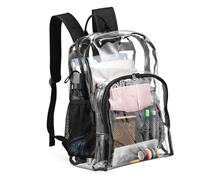 FRCOLOR Sac à Dos Transparent Robuste PVC Capacité pour Concert et Événement Sac Résistant pour Adultes