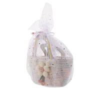 FRCOLOR Sac Tissé Coton Coloré Sac Cabas Tressé Main pour Femmes Style Naturel Doux pour Vacances Plage et Voyages