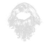 FRCOLOR Santa Beard And Wig Set For Men Natural Look Santa Dress Up Props Comfortable Christmas Cosplay Supplies For Parties And Photo Shoots