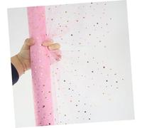 FRCOLOR Sequin Stars Lace Mesh Gift Wrap Yards For Flower Bouquet Packaging And Wedding Anniversary Decoration