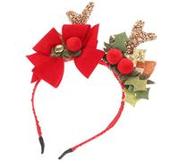 FRCOLOR Serrage- De Fête En Bois De Cerf Rouge Pour Garçon Et Filles, Accessoire Décoratif De Noël, Bandeau Solide Et Confortable Pour Fêtes Et Jeux