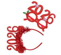 FRCOLOR Serre Tete et Lunettes pour Fêtes Accessoires Cheveux pour Soirées du Nouvel An Ajout Touche Festive
