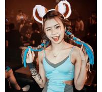 FRCOLOR Serre-tête Oreilles De Laveur Bandeau Décoratif Pour Fille Accessoire De Coiffure Mignon Et Pratique