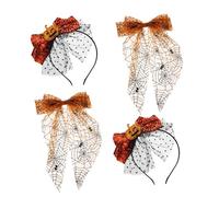 FRCOLOR Serre-tête Toile Araignée et Citrouille pour Déguisement Halloween Barrette avec Nœud Décoratif Accessoire de Coiffure Festif pour Femmes et Filles