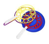 FRCOLOR Set de Baguettes à Bulles avec Plateau Extérieur pour Garçon Fille Grandes Bulles Cartoon Crabe Plateau Cercles Jaune et Baleine