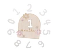 FRCOLOR Set de Cartes de Jalons Bois Double Face Marqueurs Mensuels Naissance Plaques de Croissance Fleur Accessoires Photo