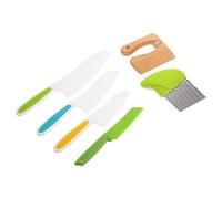 FRCOLOR Set de Cutters Bois pour Garçon Fille Jouets de Cuisine Simulant Fruits et Légumes Sécurisés et Éducatifs pour Apprentissage Manuel des Tout Petits