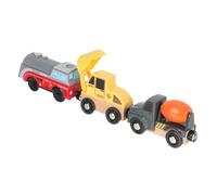 FRCOLOR Set de Jouets Camion de Construction Éducatif pour Garçon Fille Voiture Colorée Jeu Créatif de Piste de Train Électrique Ludique pour Développement Cognitif et Interaction