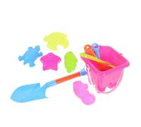 FRCOLOR Set de Jouets de Plage pour Tout-Petits Seau à Sable Plastique Pelle et Râteau Jeu Extérieur pour Garçons et Filles Couleur Rose pour Parc et Jardin