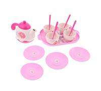 FRCOLOR Set de Thé Garçon Fille Plastique Alimentaire Service à Thé Simulation Réaliste Rose Candy pour Filles Accessoires de Cuisine pour Jeu Dimitation et Apprentissage