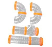 FRCOLOR Set de Tubes Transparents pour Hamster Kit de Connexion DIY pour Extension de Cage Tunnel Activité Robuste et Facile à Installer Accessoires pour Petits Animaux et Cages