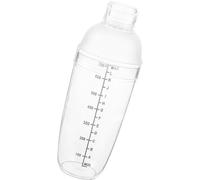 FRCOLOR Shaker à Cocktails 700 Ml avec Échelle de Mesure Transparente, Mélangeur Anti-fuite Noir, Ustensile de Bar Polyvalent pour Martini, Thé Lait et Préparation de Boissons