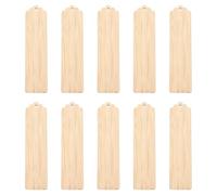 FRCOLOR Signets Bricolage en Bois Brut Lot de 10 Pièces Trou pour Suspendre, Adaptés aux Événements Spéciaux et Loisirs Créatifs