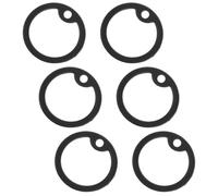 FRCOLOR Silencieux Ronds en Silicone Noir Bruit et Résistance à l'usure Lot de 6 Accessoire pour Collier Chien pour Plaque D'identification Chien