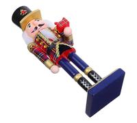 FRCOLOR Soldat Casse-Noisette Classique en Bois de 25 Cm Bouche Mobile et Base Stable, Décoration de Table pour Centre de Fête de Noël Traditionnel