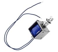 FRCOLOR Solénoïde Magnétique Dc 12 V Push-Pull à Cadre Ouvert Électroaimant Linéaire 85 MM de Course Grosse Force de Traction Accessoire Industriel pour Distributeurs Automatiques et