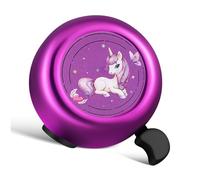 FRCOLOR Sonnette Licorne pour Garçon Fille Cloche Robuste Plastique Installation par Vis Compatible Tricycle Scooter Accessoire Sécurité Cyclisme