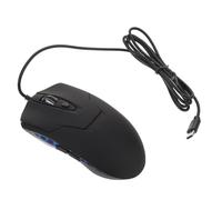 FRCOLOR Souris D’Ordinateur Filaire USB-c 6 Boutons Ergonomique avec Rétroéclairage LED Bleu, Câble 1,5 M, Souris de Jeu PC Polyvalente pour Ordinateur Portable et Bureau