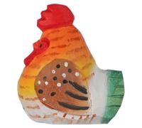 FRCOLOR Statue de coq, sculpture en bois sculptée à la main, style ferme, | Figurine de poule rustique pour la cuisine, statue d'animal de ferme d'art populaire, élément décoratif champêtre