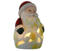 FRCOLOR Statuette Père Noël en Résine avec Lumière LED, Décor de Noël