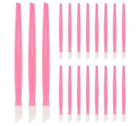 FRCOLOR Stylo à Bijoux pour Ongles Multifonction 100 Pièces en Caoutchouc Rose Bâtonnets à Ongles pour Décoration Outil de Placement de Motifs et Repousse-Cuticules Accessoires Nail