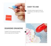 FRCOLOR Stylo Point Diamant Acier Inoxydable Têtes Remplaçables avec Anneaux Caoutchouc pour DIY Strass Peinture et Nail Art Outil Précis pour Broderie et Décoration Textile