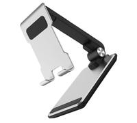 FRCOLOR Support Charnière pour et Portable Pliable Tablette Téléphone en Plastique Argenté Double Réglable en Hauteur et Angle, pour Bureau et Streaming