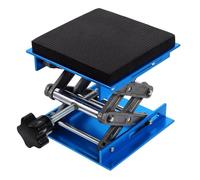 FRCOLOR Support de Laboratoire Plateforme Élévatrice en Aluminium Anodisé 100X100Mm Mousse Antichoc pour Travaux Physiques et Biologiques Table Levage Robuste