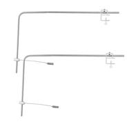 FRCOLOR Support de Lampe Suspendu pour Aquarium en Alliage D'aluminium Réglable 25x40 Cm, Accessoire Léger pour Éclairage LED D'aquarium d'eau Douce et Marine, Paire de Supports Robustes