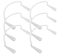 FRCOLOR Support de Poche de Billard en Plastique Blanc 6pcs pour Table de Billard Cadre de Support Robuste Installation Facile Adapté aux Clubs la Maison