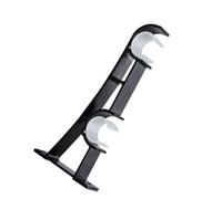 FRCOLOR Support de Tringle à Rideaux Double Tige en Alliage D'aluminium Épais Noir Support Mural pour Fixation Rideaux Accessoire Décoration Intérieure 1 Pièce Adapté de Fenêtre