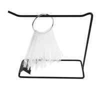 FRCOLOR Support Fer pour Bâtonnets de Nail Art Bâtonnets Transparents avec Anneau Éventail Capsules pour Vernis Gel Présentoir Échantillons pour Nail Art