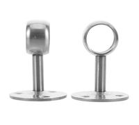 FRCOLOR Support Mural en Acier Inoxydable 2 Pcs pour Tringle à Rideaux Diamètre 19 Mm, Fixation Robuste pour Placard et Salle de Bain, Accessoires Polyvalents pour Camping-Car et Penderie