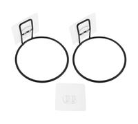 FRCOLOR Support Mural Suspendu pour Gamelles D’Animaux 2 Pièces en Fer Robuste 3 Adhésifs sans Perçage, Fixation Murale pour Bols D’Alimentation Chien Chat, Accessoire Pratique pour Repas