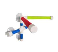 FRCOLOR Support pour Perroquet à Ventouse Double Station, D’activité en Matériau sans Danger, Perchoir à Oiseaux Surface Rugueuse pour Exercice et Jeu, Accessoire Couleur Aléatoire