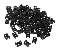 FRCOLOR Supports de Clips Câbles en Abs Noir et Gestion Polyvalente des Câbles Électriques 100 Pièces Base Auto-adhésive pour Fixation Facile