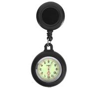 FRCOLOR Table du Médecin Lumineux Montre Gousset Infirmières Montre De Poche à Enrouleur De Badge Clip De Montre D'infirmière Agrafe Noir Montres Gousset pour Infirmières Portable Étudiant