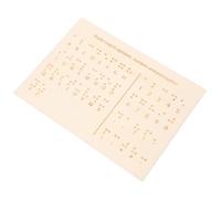 FRCOLOR Tableau Braille pour Éducation des Aveugles Outil Apprentissage Portable avec Lettres et Chiffres Braille Fourniture Pédagogique pour Personnes Malvoyantes
