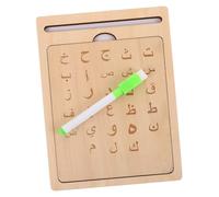 FRCOLOR Tableau de Traçage en Bois pour Garçon et Filles Kit d'apprentissage de L'Alphabet Arabe Planche Éducative d'Écriture Outil Pédagogique Pratique à 1 Ensemble
