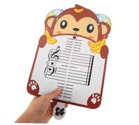 FRCOLOR Tableau Musical Portable Forme de Singe Cartes Apprentissage des Notes pour Débutants Aide Pédagogique Ludique pour Piano et Reconnaissance des Notes
