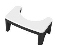 FRCOLOR Tabouret De Toilette Antidérapant Pour Adultes En Pp Noir Et Blanc, Repose-pieds Ergonomique Pour Position Accroupie Optimale, Usage Domestique Salle De Bain, Accessoire Santé Physiologique