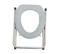 FRCOLOR Tabouret de Toilette Pliable Portable Chaise Percée Antidérapante Acier Voyage Accessible pour Personnes Âgées et Femmes Enceintes