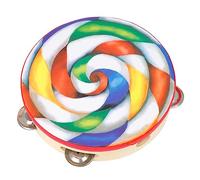 FRCOLOR Tambourin à Main 8 pour Garçon et Filles Instrument de Musique Éducatif Jouet Musical en Bois Tambour à Clochettes Jeux et Activités Musicales Développement Musical