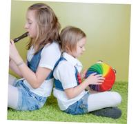FRCOLOR Tambourin Double Rangée Coloré avec Grelots Instrument de Percussion Éducatif pour Garçon Fille et Adultes Musical Pratique et pour Développement et Coordination