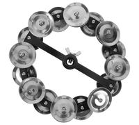 FRCOLOR Tambourin Double Rangée pour Batterie Anneau de Hi-hat Argenté Accessoire Percussion et Portable pour Performance Musicale