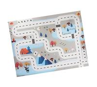 FRCOLOR Tapis de Sol pour Bébé en Tissu Plan de Circulation, Design de Pièces, Facile à Ranger, Jeu de Voitures intérieur