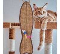 FRCOLOR Tapis Griffoir pour Chat en Sisal Forme Poisson, Coussin Rafraîchissant pour L'été, à Suspendre et Protéger Les Meubles Couleur Aléatoire
